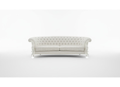 Divano 4 posti Design divano Chesterfield Imbottitura in pelle Tessuto