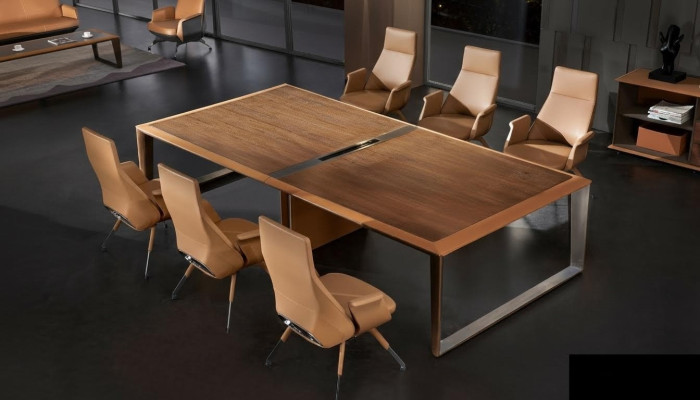 Tavoli da conferenza per riunioni di design di lusso Mobili per ufficio 7 pezzi.
