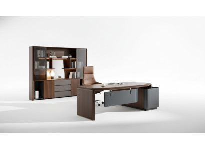 Set da ufficio con sedia e scrivania, arredamento completo in 3 pezzi.