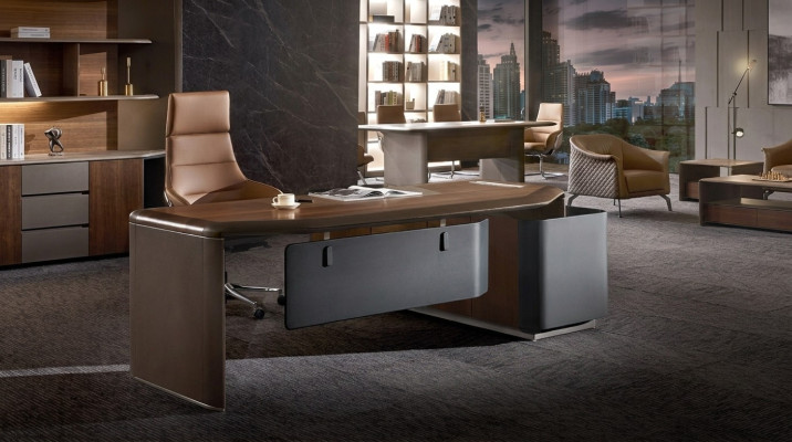 Scrivania Design Mobili da Ufficio Arredamento Tavolo Capo Boss Tavoli d'Angolo