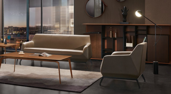 Set divano in pelle divano paesaggio abitativo 3 posti insieme al design moderno
