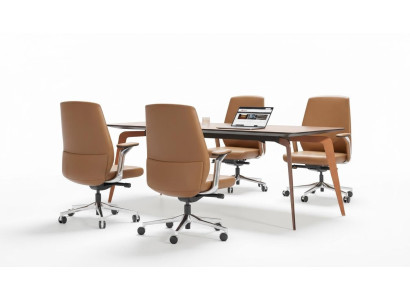 Set ufficio 4x sedie da conferenza & tavolo da conferenza set completo tavolo riunione 5 pezzi.