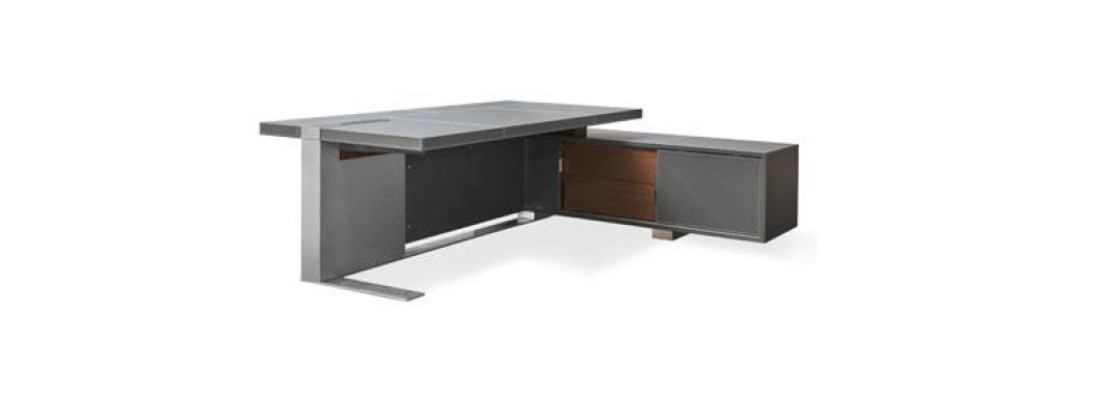 Set da ufficio composto da sedia, decorazioni e tavolo. Arredamento completo con 3 pezzi.