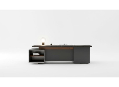 Set da ufficio composto da sedia, decorazioni e tavolo. Arredamento completo con 3 pezzi.