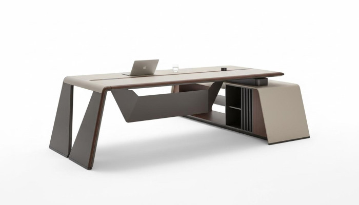 Design ufficio Scrivania Tavolo Sedia Arredamento Scrivania ad angolo con sedia 2 pezzi.