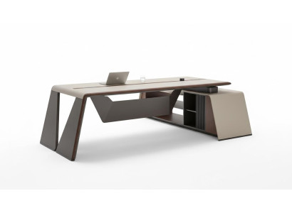 Design ufficio Scrivania Tavolo Sedia Arredamento Scrivania ad angolo con sedia 2 pezzi.