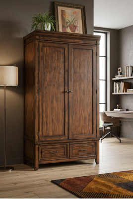 Armadio in legno stile rustico armadio mobile camera da letto.