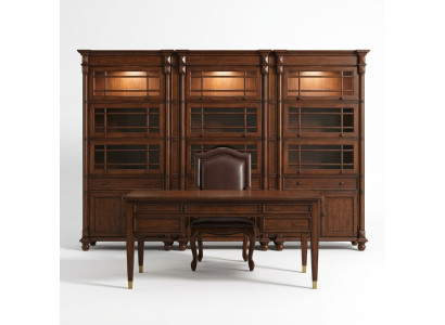 Scrivania Capo Tavoli Ufficio Stanza classica Armadio Sedia Legno