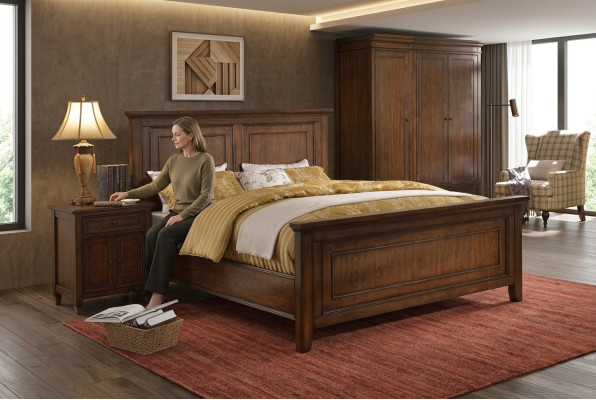 Mobili da camera da letto di design set completo 5 pezzi letto comodino armadio nuovo