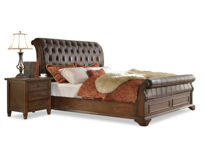 Camera da letto Letto Comodini Set di 3 pezzi Letti di lusso Legno Letto matrimoniale Nuovo