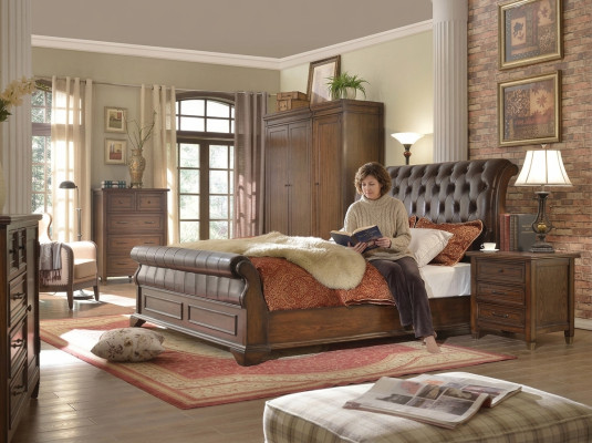 Chesterfield letto in pelle imbottito letto matrimoniale design letto 180 x 200 cm Barocco