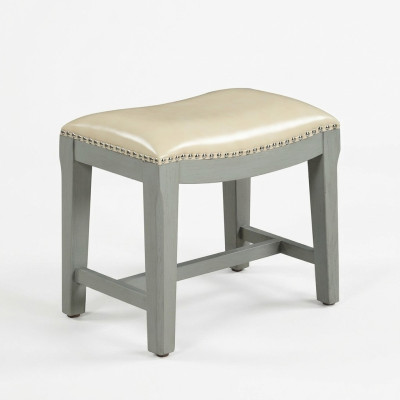 Sgabello Panca Poggiapiedi Divano in Pelle Nuovo Pouf Pouf Imbottito