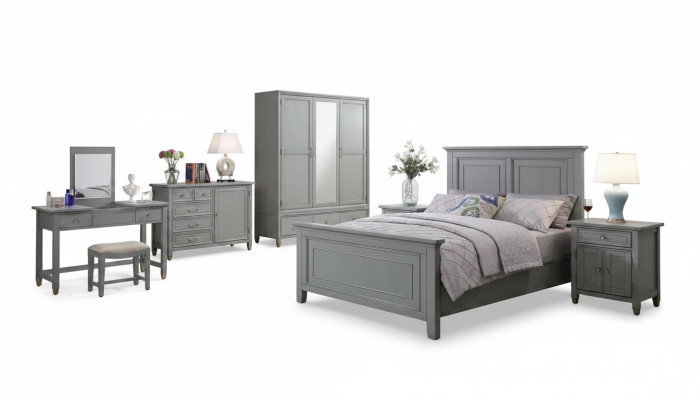 Letto Letti Camera da letto Matrimoniale Legno Nuovo Design Rustico lusso Albergo