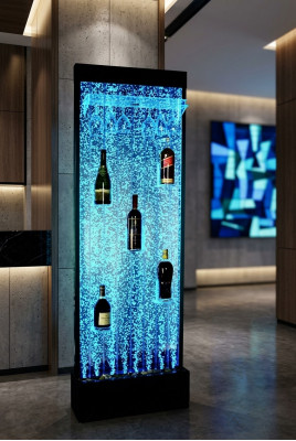 Scaffale a led Bar a parete Parete divisoria Colonne di acqua Bar a parete Parete divisoria Fontane d'acqua Bar Bancone