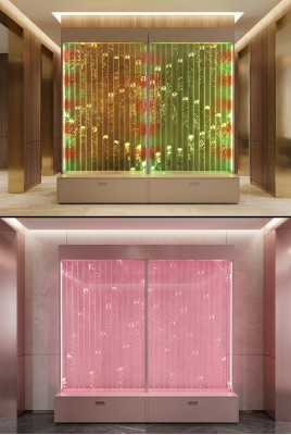 Moderne parete divisoria decorativa pareti d'acqua pareti d'acqua a LED illuminata parete.