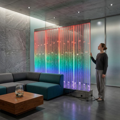 Pannello a parete con bolle d'acqua Decorativa parete d'acqua LED Designer parete d'acqua.