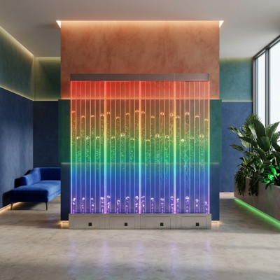 Pannello a parete con bolle d'acqua Decorativa parete d'acqua LED Designer parete d'acqua.