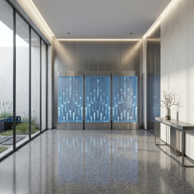 Pareti d'acqua Paravento moderno Parete d'acqua a LED Parete illuminata
