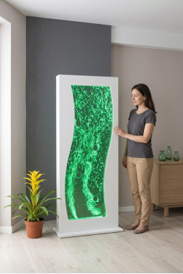 Colonna d'acqua parete d'acqua Cascata a LED Parete divisoria Design di lusso Arredamento in metallo