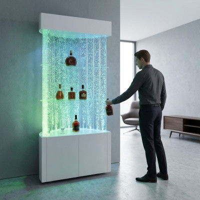Muro Luminoso Bar Arredamento Negozio Banco Colonna d'acqua Locale