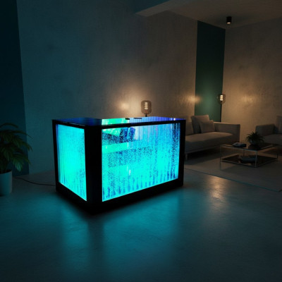 Tavolo da bar acqua parete banco luminoso per bar banco da bar con illuminazione a LED mobile nuovo  Tavolo da bar a parete luminoso per bar con bancone illuminato a LED nuovo