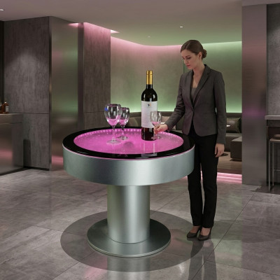 Design Tavolo Tavolino Acqua Colonne Colonna Tavoli Divano LED Illuminato