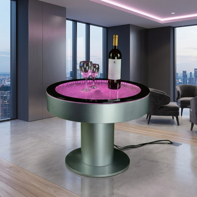 Design Tavolo Tavolino Acqua Colonne Colonna Tavoli Divano LED Illuminato