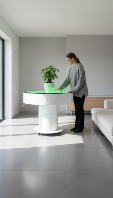 Tavolo rotondo Bar Tavoli rotondi LED gioco d'acqua illuminato Decorazione Mobili LED