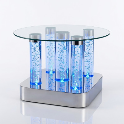 Tavolo colonna design colonna d'acqua tavolo da salotto tavoli LED ad acqua.