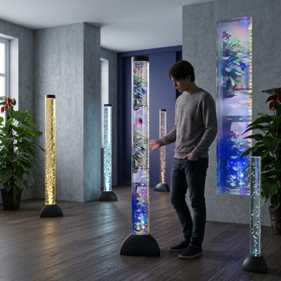 LED Colonna d'acqua 120 cm luce chiara pesce decorazione lampada da terra