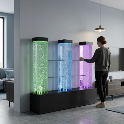 Parete d'acqua Muro Colonna Divisoria Scaffale Vetrina Pareti d'acqua LED