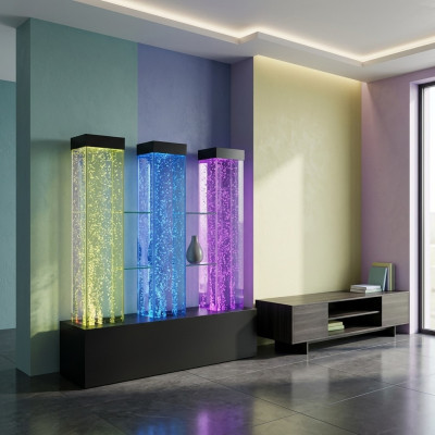 Parete d'acqua Muro Colonna Divisoria Scaffale Vetrina Pareti d'acqua LED