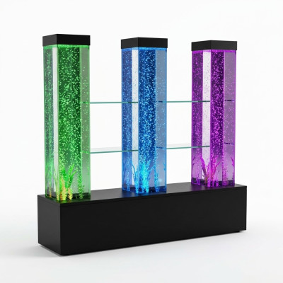 Parete d'acqua Muro Colonna Divisoria Scaffale Vetrina Pareti d'acqua LED
