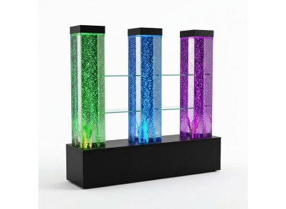 Parete d'acqua Muro Colonna Divisoria Scaffale Vetrina Pareti d'acqua LED