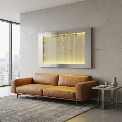 Led Parete d'acqua Design Colonne d'acqua Immagine Cascata Parete Acquario