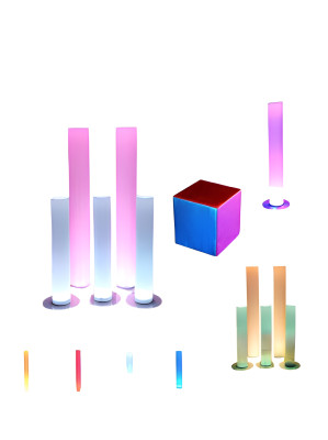Cubo LED Giocattolo per bambini Cubo educativo Cubo luminoso che insegna i colori Decorazione Decoro
