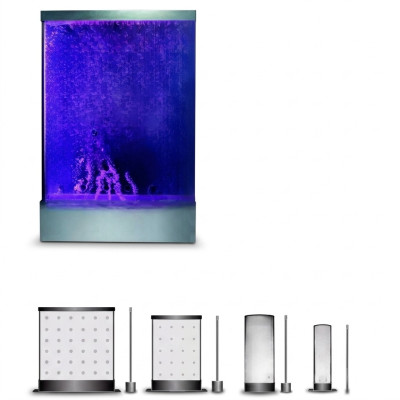 Colonna d'acqua parete d'acqua Cascata di acqua Led Design di lusso Arredamento Metallo