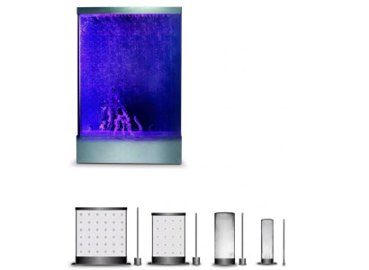 Colonna d'acqua parete d'acqua Cascata di acqua Led Design di lusso Arredamento Metallo