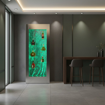 Led acqua parete bar scaffale colonna colonne d'acqua decorazione banco scaffali designer