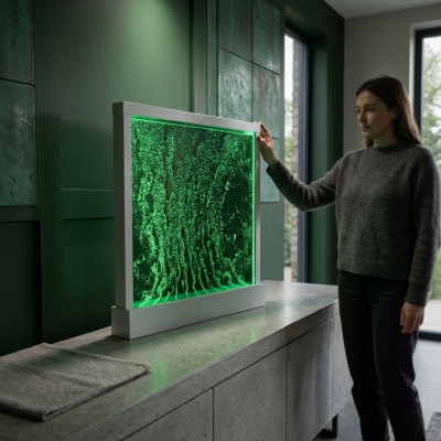 Moderno muro divisorio Fontane d'acqua Colonna decorativa d'acqua Pareti divisorie a LED