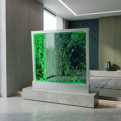 Moderno muro divisorio Fontane d'acqua Colonna decorativa d'acqua Pareti divisorie a LED