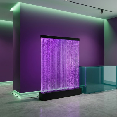 Pannello a parete divisoria acqua LED parete d'acqua design decorativo illuminato.