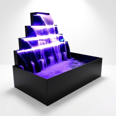 Cascata Fontana Piscina Acciaio inossidabile Fontane d'acqua Decorazione Impianto Piscina