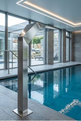 Piscina Cascata Fontana Acciaio inossidabile Giochi d'acqua Decorazione Impianto