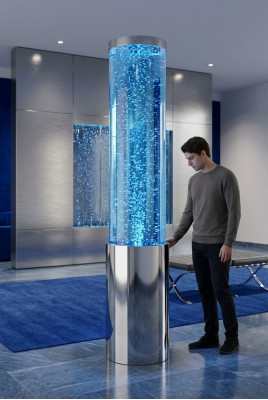 Colonna di lusso, colonna d'acqua, parete d'acqua, colonne d'acqua in acciaio inossidabile da 220 cm.