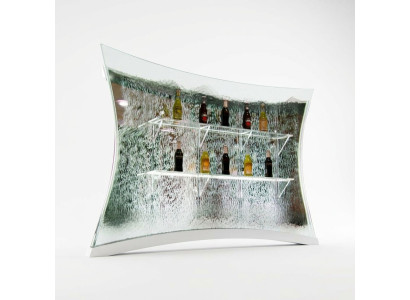 Design scaffali illuminati a LED parete acqua bar colonna scaffale colonne d'acqua