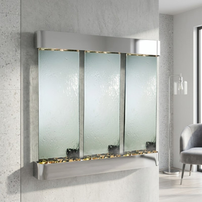 Design fontana d'acqua a LED, colonne d'acqua, quadro cascata 56*117