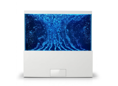 Colonna LED in acciaio inossidabile del designer per pareti divisorie a colonne d'acqua.