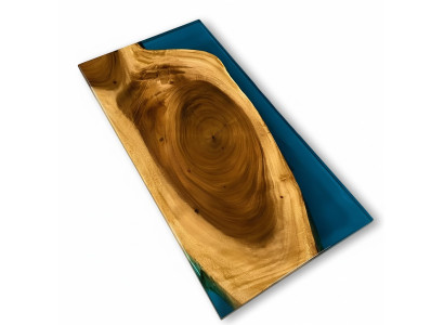 Tavolino River Table in resina epossidica massello 121x61 Tavolo fluviale autentico.