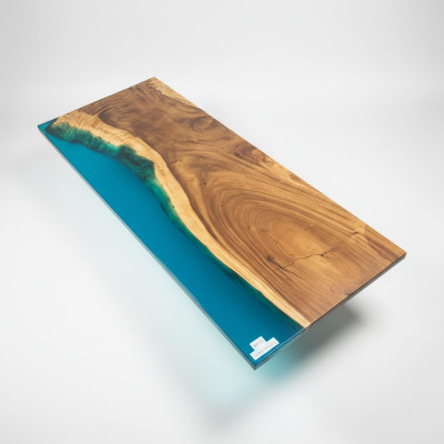 Tavolo da pranzo River Table in legno massiccio 241x100 Tavoli massicci